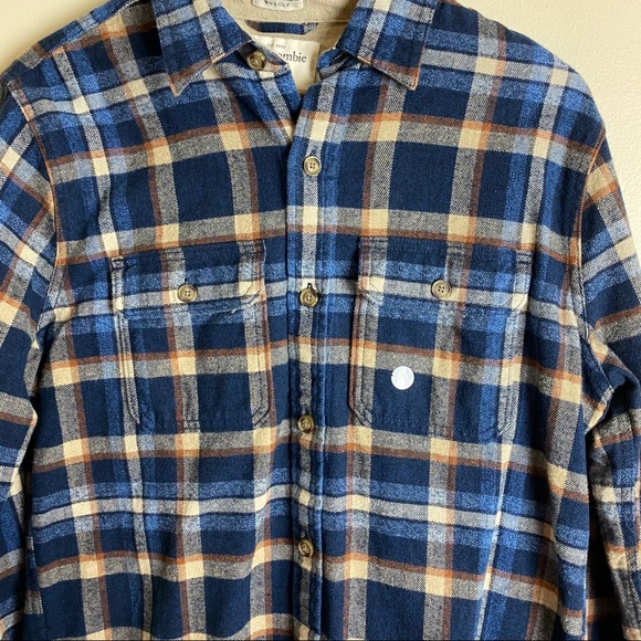 NWT Men’s Blue Flannel A&F Button Up Jacket 5003 - Picture 5 of 11